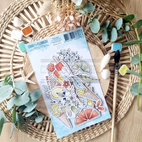 CHOU & FLOWERS DIE CUTS C'EST L'ETE "REVE AZUR"