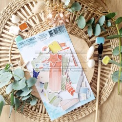 CHOU & FLOWERS DIE CUTS ETIQUETTES SUD "REVE AZUR"