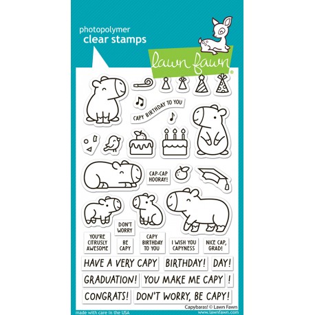LAWN FAWN CLEAR STAMPS - CAPYBARAS!