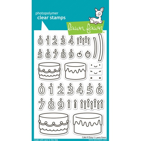 LAWN FAWN CLEAR STAMPS - CAKE IT EASY