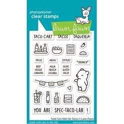 LAWN FAWN CLEAR STAMPS - TREAT CART ADD-ON TACOS