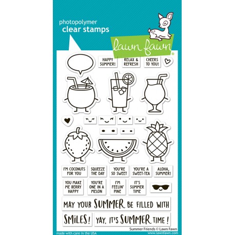 LAWN FAWN CLEAR STAMPS - SUMMER FRIENDS