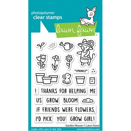 LAWN FAWN CLEAR STAMPS - GARDEN MOUSE