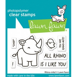 LAWN FAWN CLEAR STAMPS - RHINO MITE