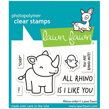 LAWN FAWN CLEAR STAMPS - RHINO MITE