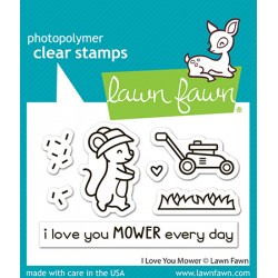 LAWN FAWN CLEAR STAMPS - I LOVE YOU MOWER