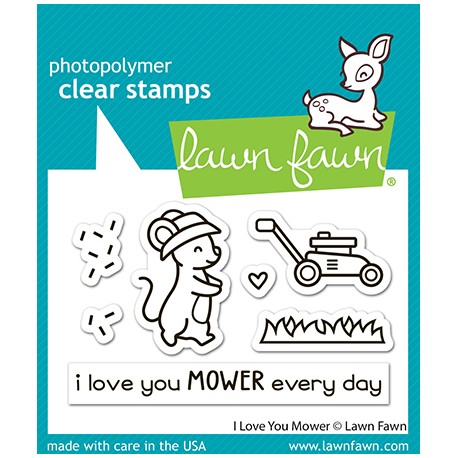 LAWN FAWN CLEAR STAMPS - I LOVE YOU MOWER