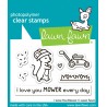 LAWN FAWN CLEAR STAMPS - I LOVE YOU MOWER