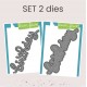 LAWN FAWN DIES - SET 2 DIES - SCRIPTY BIRTHDAY & SCRIPTY BIRTHDAY OUTLINE
