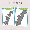 LAWN FAWN DIES - SET 2 DIES - SCRIPTY BIRTHDAY & SCRIPTY BIRTHDAY OUTLINE