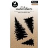 STUDIO LIGHT PINE TREES CHRISTMAS CLEAR STAMP