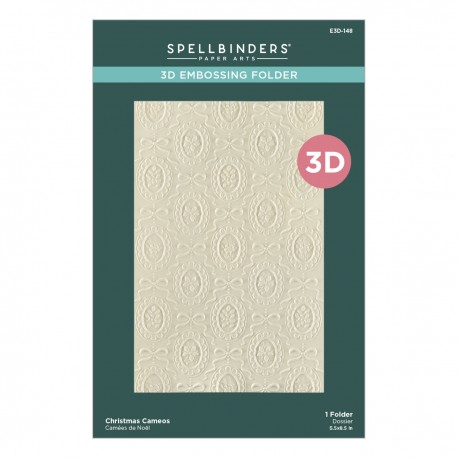 SPELLBINDERS CHRISTMAS CAMEOS 3D EMBOSSING FOLDER