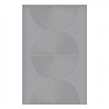 SPELLBINDERS LINED CIRCLES EMBOSSING FOLDER
