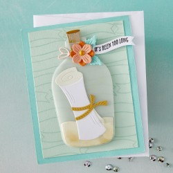 HERO ARTS MESSAGE IN A BOTTLE ETCHED DIES