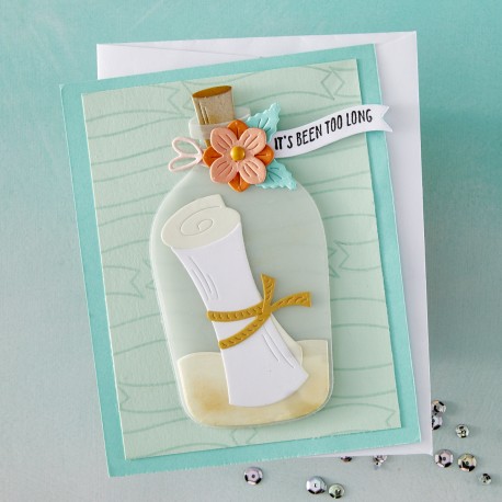 HERO ARTS MESSAGE IN A BOTTLE ETCHED DIES