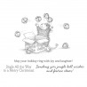 SPELLBINDERS - HOUSE MOUSE Jingle Bell Wishes CLING RUBBER STAMP