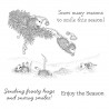 SPELLBINDERS - HOUSE MOUSE Snowy Smiles CLING RUBBER STAMP