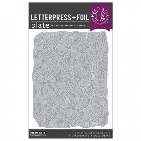 HERO ARTS BETTERPRESS SCATTERED SHELLS PLATE