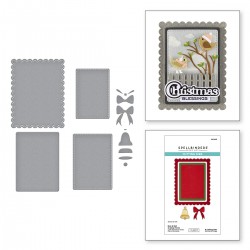 SPELLBINDERS BOW and BELL SCALLOP FRAME ETCHED DIES