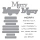 SPELLBINDERS MERRY SENTIMENTS CLEAR STAMP and Die SET ETCHED DIES