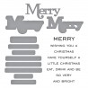 SPELLBINDERS MERRY SENTIMENTS CLEAR STAMP and Die SET ETCHED DIES