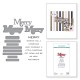 SPELLBINDERS MERRY SENTIMENTS CLEAR STAMP and Die SET ETCHED DIES