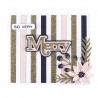 SPELLBINDERS MERRY SENTIMENTS CLEAR STAMP and Die SET ETCHED DIES
