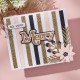 SPELLBINDERS MERRY SENTIMENTS CLEAR STAMP and Die SET ETCHED DIES