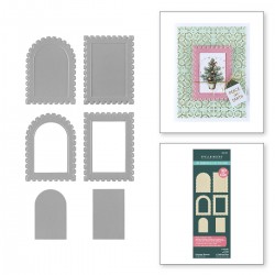 SPELLBINDERS POSTAGE STAMP 3D EMBOSS & CUT FOLDER