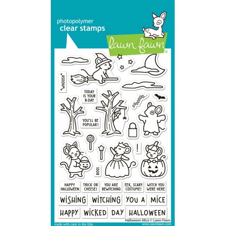 LAWN FAWN CLEAR STAMPS - HALLOWEEN MICE