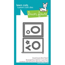 LAWN FAWN DIES - KNOCK KNOCK, WHO'S THERE? RECTANGLE DOOR ADD-ON