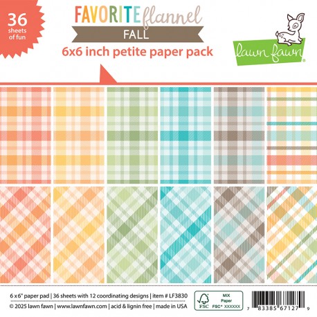 LAWN FAWN PAPER PAD FAVORITE FLANNEL FALL 15X15 cm