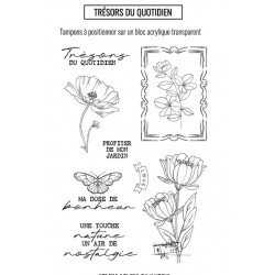 LES ATELIERS DE KARINE "VINTAGE JOURNAL" Tampon Clear TRESORS DU QUOTIDIEN