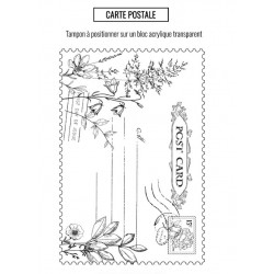 LES ATELIERS DE KARINE "VINTAGE JOURNAL" Tampon Clear CARTE POSTALE