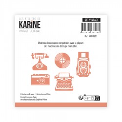 LES ATELIERS DE KARINE "VINTAGE JOURNAL" DIES SET VINTAGE
