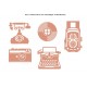 LES ATELIERS DE KARINE "VINTAGE JOURNAL" DIES SET VINTAGE