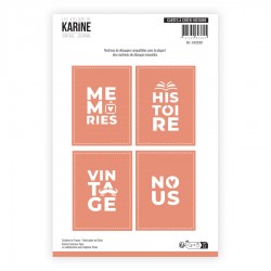 LES ATELIERS DE KARINE "VINTAGE JOURNAL" DIE exclusif CARTE à CREER HISTOIRE
