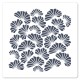 FLORILEGES DESIGN15 X 15 cm POCHOIR FOND GINKGO