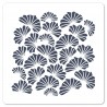 FLORILEGES DESIGN15 X 15 cm POCHOIR FOND GINKGO