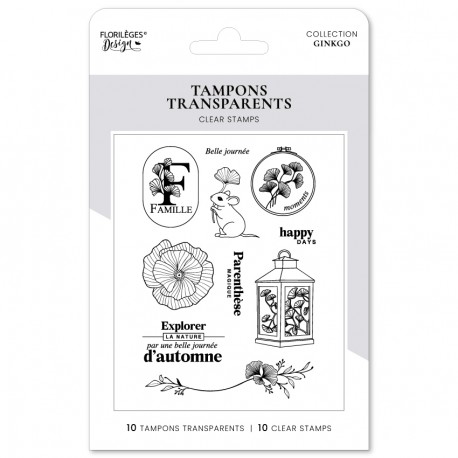 FLORILEGES DESIGN TAMPONS CLEAR PARENTHèSE MAGIQUE "GINKGO"