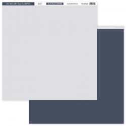 FLORILEGES DESIGN PAPIER UNI DUO BLEU DENIM, 30,5 x 30,5 cm GINKGO