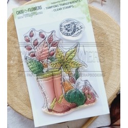 CHOU & FLOWERS TAMPONS CLEAR LES BOTTES DE PLUIE "OREE DES BOIS"
