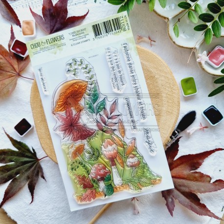 CHOU & FLOWERS TAMPONS CLEAR MUSHROOMS "OREE DES BOIS"