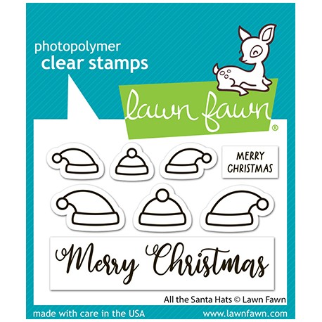 LAWN FAWN CLEAR STAMPS - ALL THE SANTA HATS