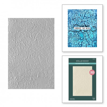 SPELLBINDERS crackle paint 3D EMBOSSING FOLDER