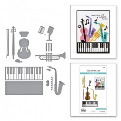 SPELLBINDERS MINI MUSICAL INSTRUMENTS Etched Dies