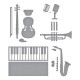 SPELLBINDERS MINI MUSICAL INSTRUMENTS Etched Dies