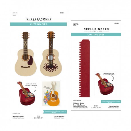 SPELLBINDERS MAJESTIC GUITAR BOX CREATOR Etched Dies