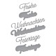 SPELLBINDERS GERMAN CHRISTMAS SENTIMENTS Etched Dies