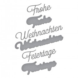 SPELLBINDERS GERMAN CHRISTMAS SENTIMENTS Etched Dies